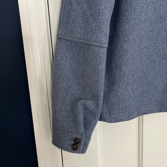 NWOT Avec Les Filles Light Blue Zip Jacket Utility Shacket Women Sz XS Anthro - Picture 7 of 12